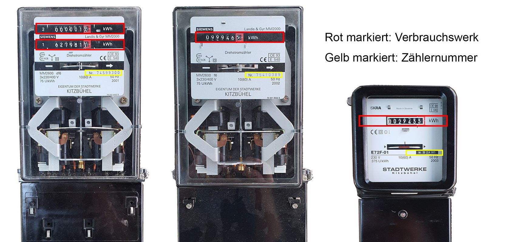 Info zum Zählerstandablesen